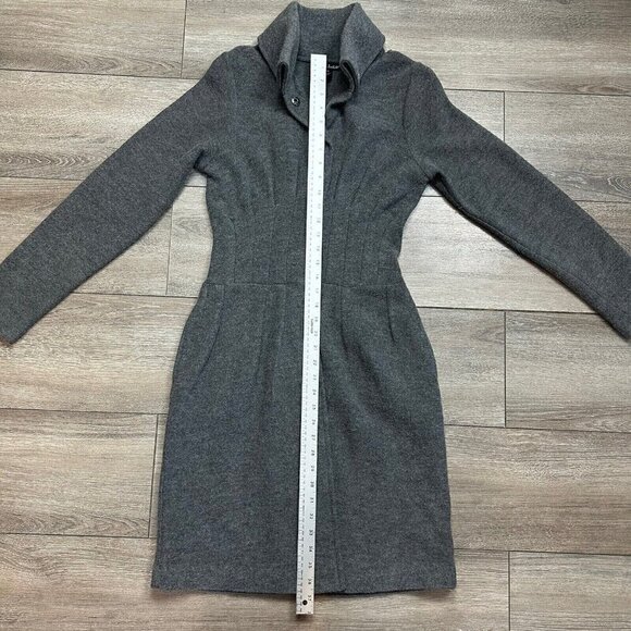 Alexandra Bartlett Long Wool Sweater Coat Size XS Women's Grey - Picture 6 of 6